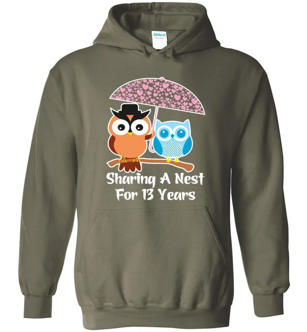 13 Years Wedding Anniversary Gifts Valentine's Day Hoodie