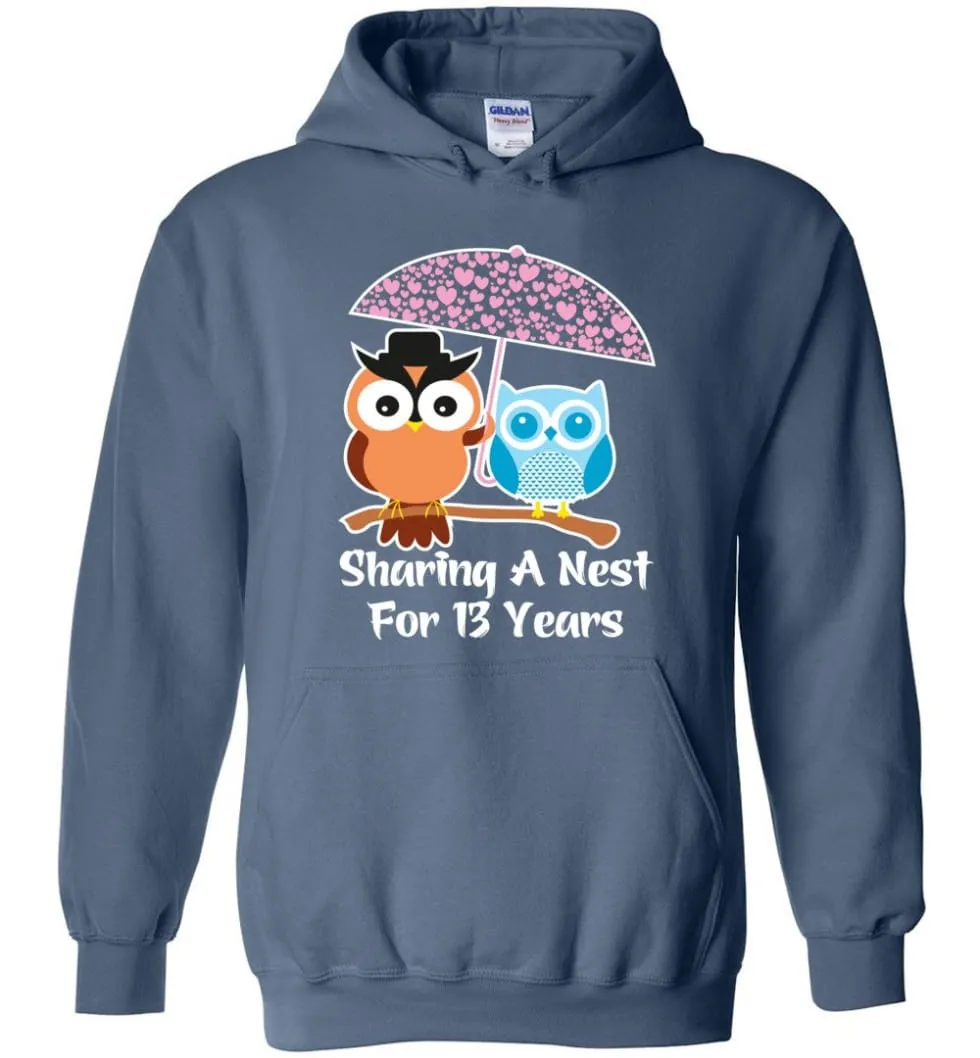 13 Years Wedding Anniversary Gifts Valentine's Day Hoodie