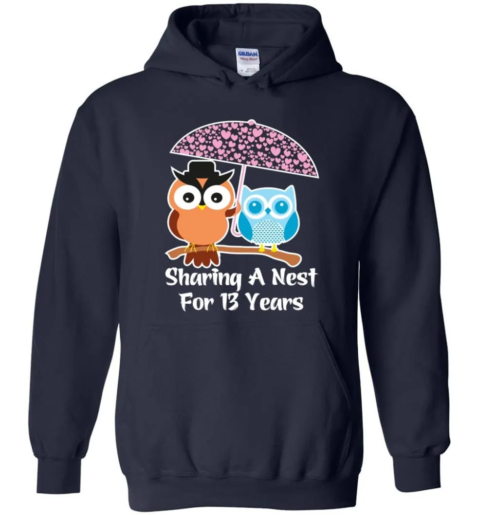 13 Years Wedding Anniversary Gifts Valentine's Day Hoodie