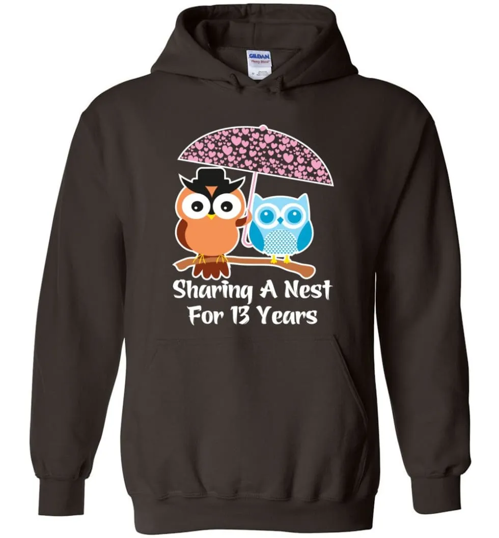 13 Years Wedding Anniversary Gifts Valentine's Day Hoodie