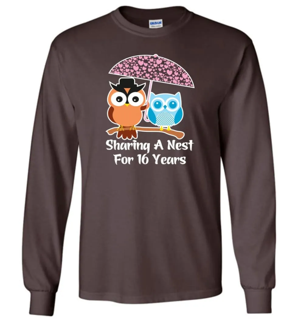 16 Years Wedding Anniversary Gifts Valentine's Day Long Sleeve T-Shirt