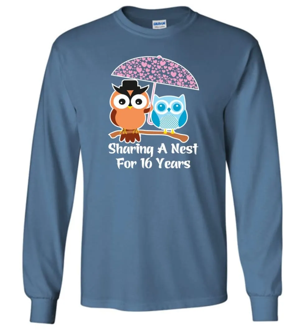 16 Years Wedding Anniversary Gifts Valentine's Day Long Sleeve T-Shirt