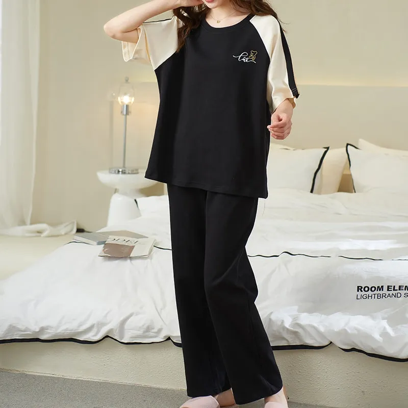 2 Pcs Women 's Short Sleeve Sleep Set 2XL 381076