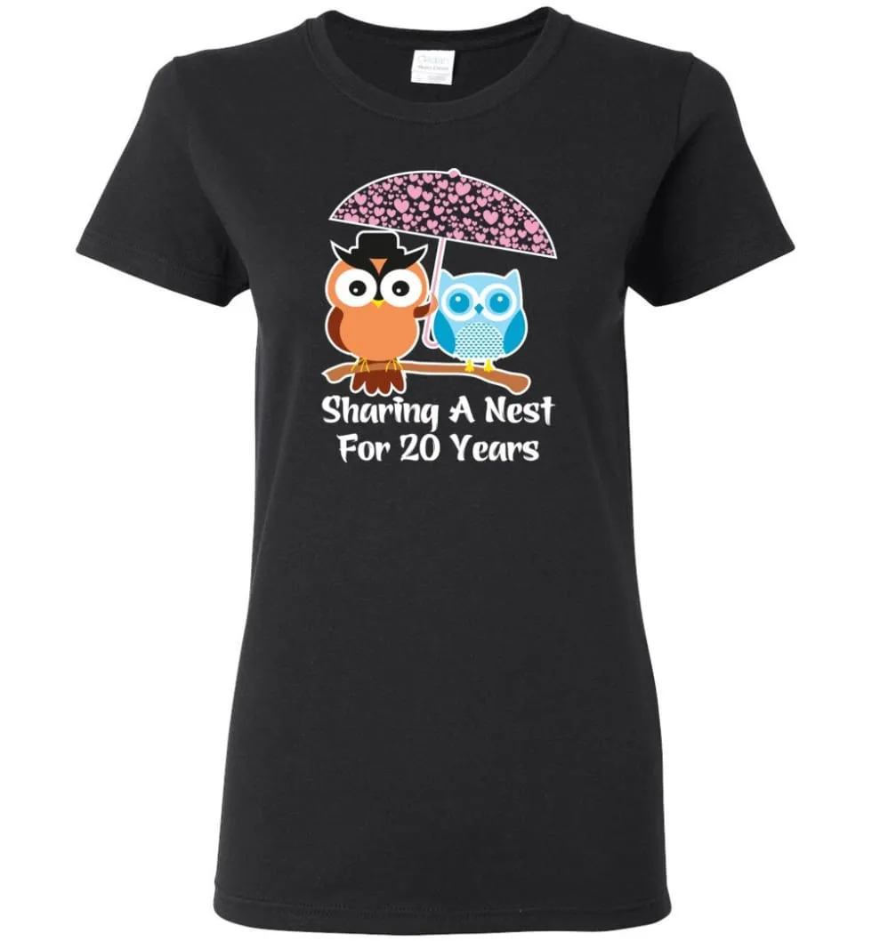 20 Years Wedding Anniversary Gifts Valentine's Day Women Tee