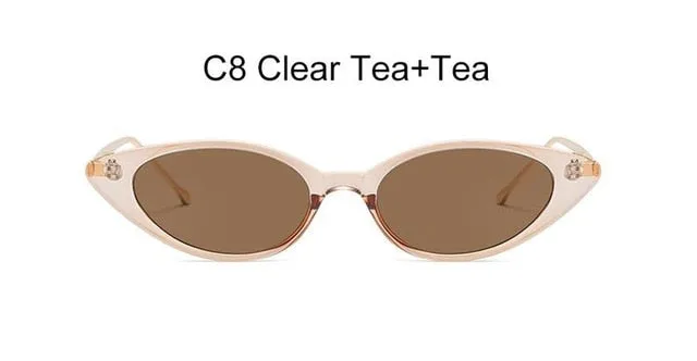 2019-23 New Women Trendy Small Cat Eye Sunglasses