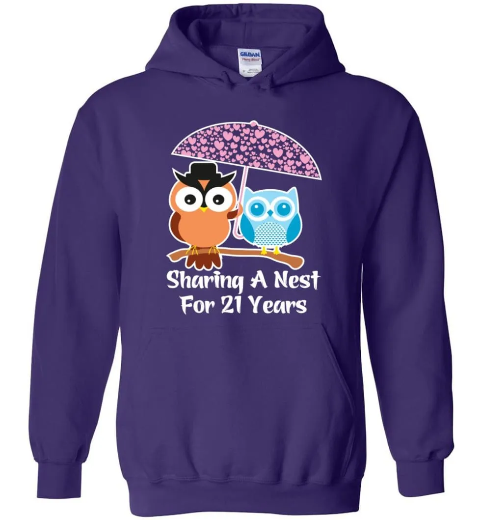 21 Years Wedding Anniversary Gifts Valentine's Day Hoodie