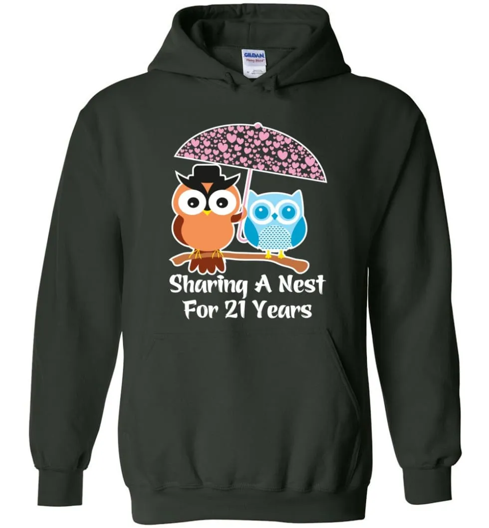 21 Years Wedding Anniversary Gifts Valentine's Day Hoodie