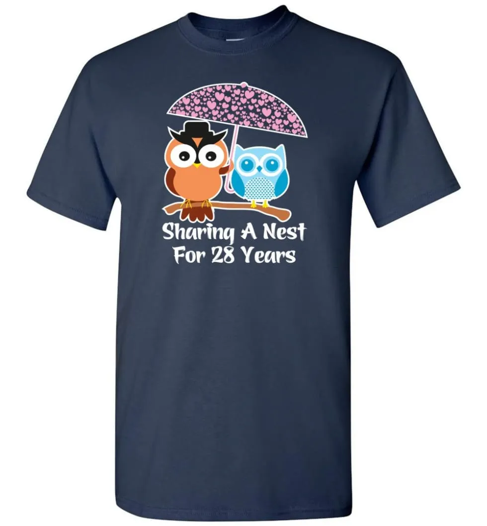 28 Years Wedding Anniversary Gifts Valentine's Day T-shirt