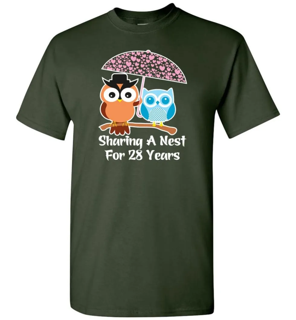 28 Years Wedding Anniversary Gifts Valentine's Day T-shirt