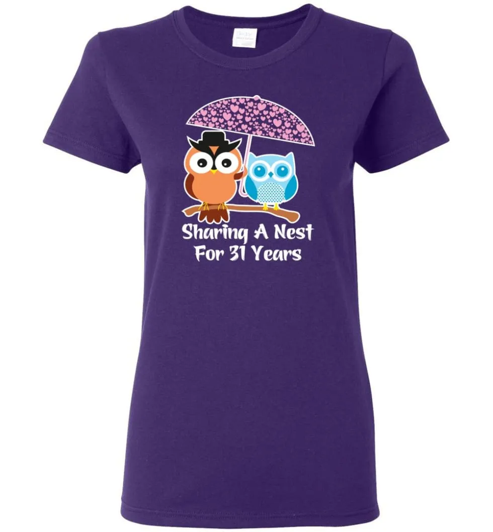 31 Years Wedding Anniversary Gifts Valentine's Day Women Tee