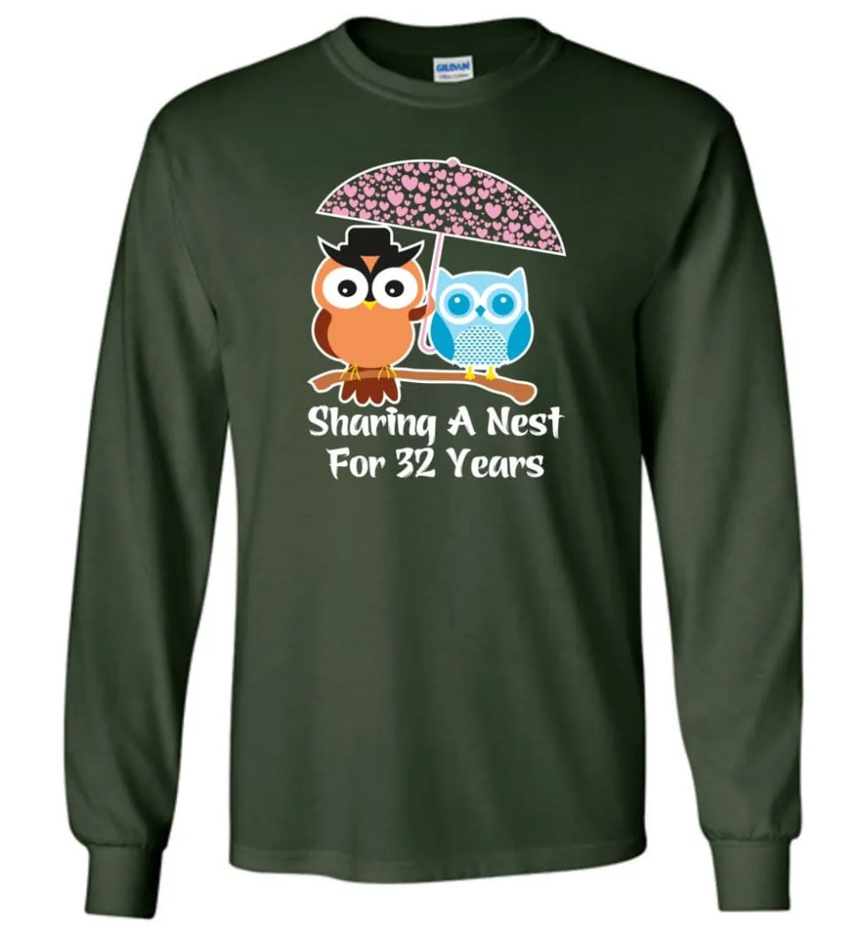 32 Years Wedding Anniversary Gifts Valentine's Day Long Sleeve T-Shirt