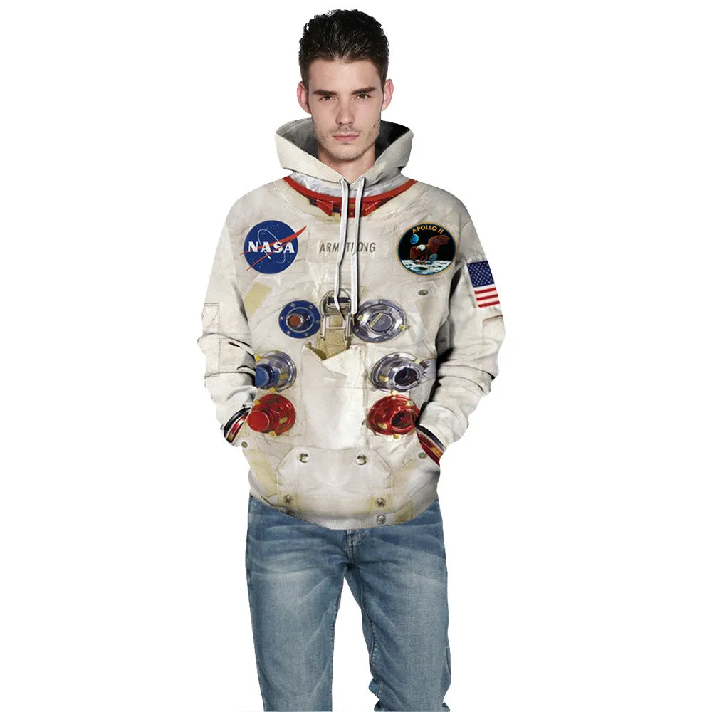 3D Armstrong Space Suite Hoodies Men/Women Casual Spacesuit