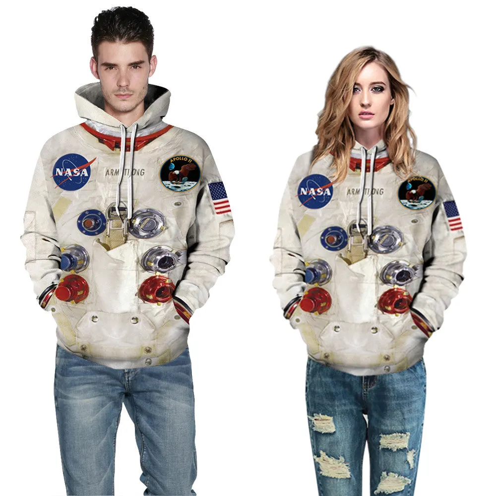 3D Armstrong Space Suite Hoodies Men/Women Casual Spacesuit