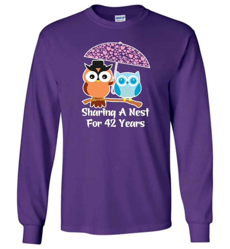 42 Years Wedding Anniversary Gifts Valentine's Day Long Sleeve T-Shirt