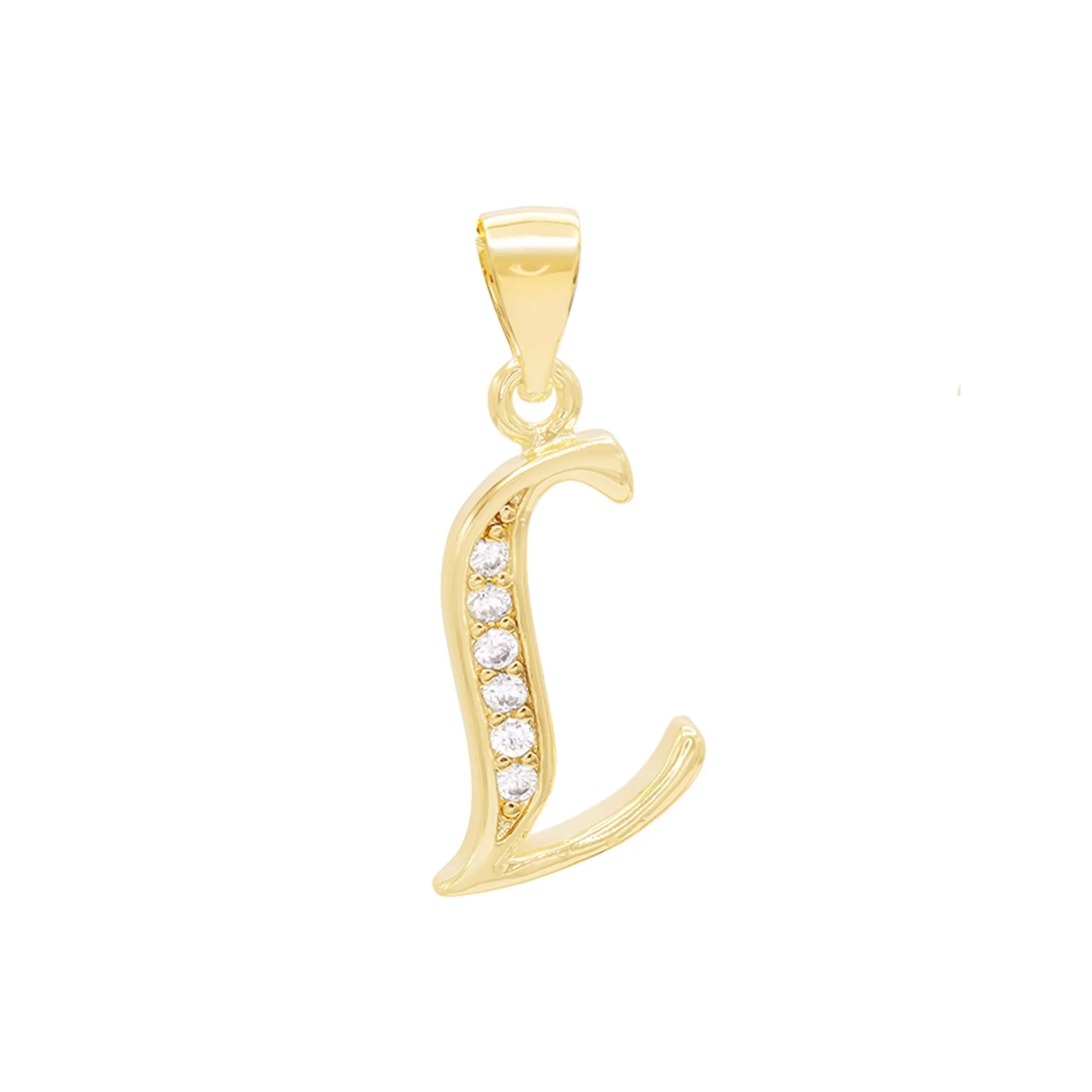 A-Z Initial Letter Pendant 14K Gold Filled Cubic Zirconia Figaro Chain Anklet 10" Set CZ Charm Foot Bracelet 2.4 mm Female Women Girl