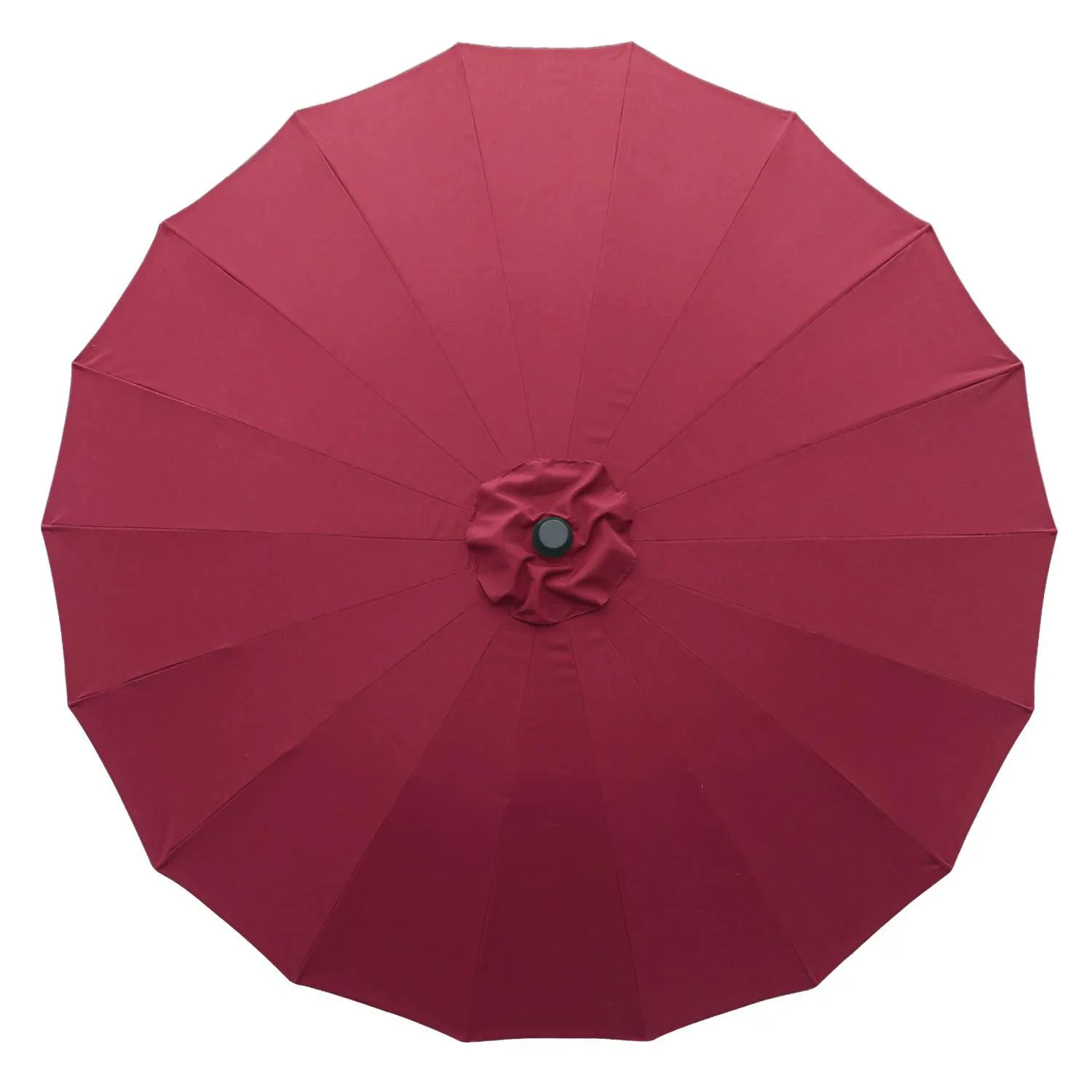 ABCCANOPY Patio Umbrella 9FT Outdoor Umbrella 18 Ribs Market Umbrella with Push Button Tilt and Crank, Sun shelter for Garden, Deck and Pool (Burgundy)