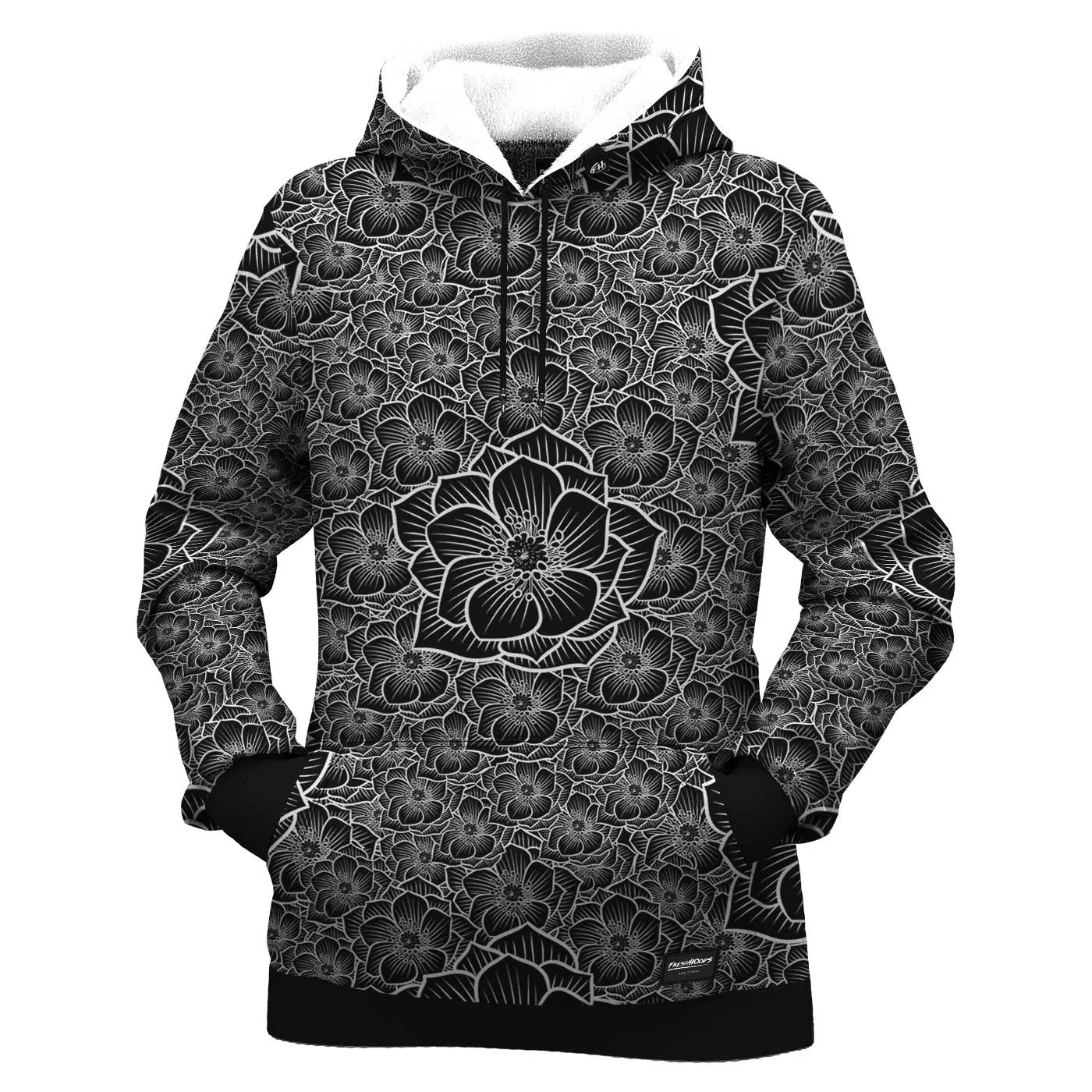 Achromic Flower Women Hoodie