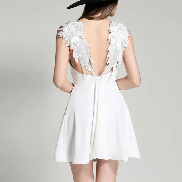 Angel's Wings Backless Dress