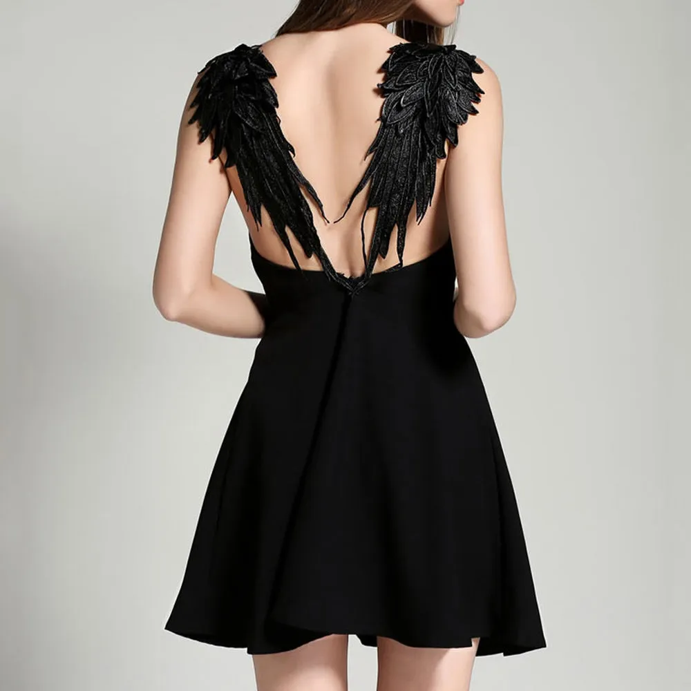 Angel's Wings Backless Dress