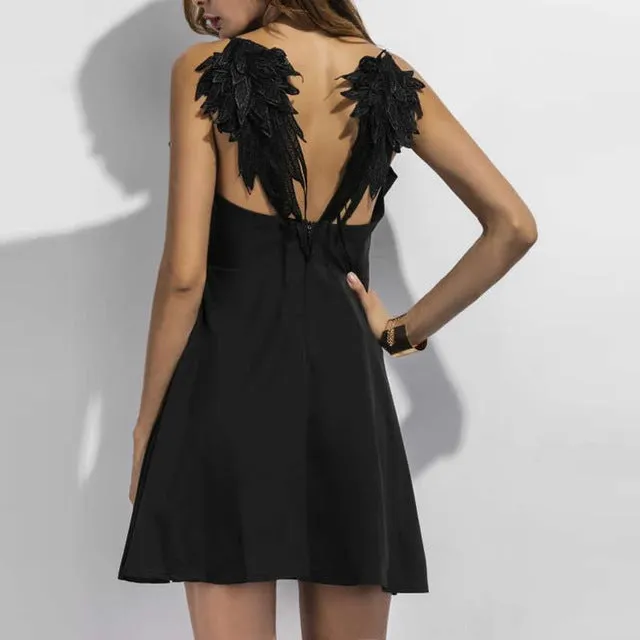 Angel's Wings Backless Dress