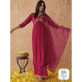 Beautiful Party Wear 3 Piece Women Kurta Suit