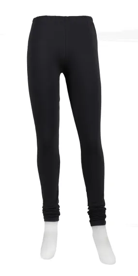 Full-Length Black Leggings, Size 31