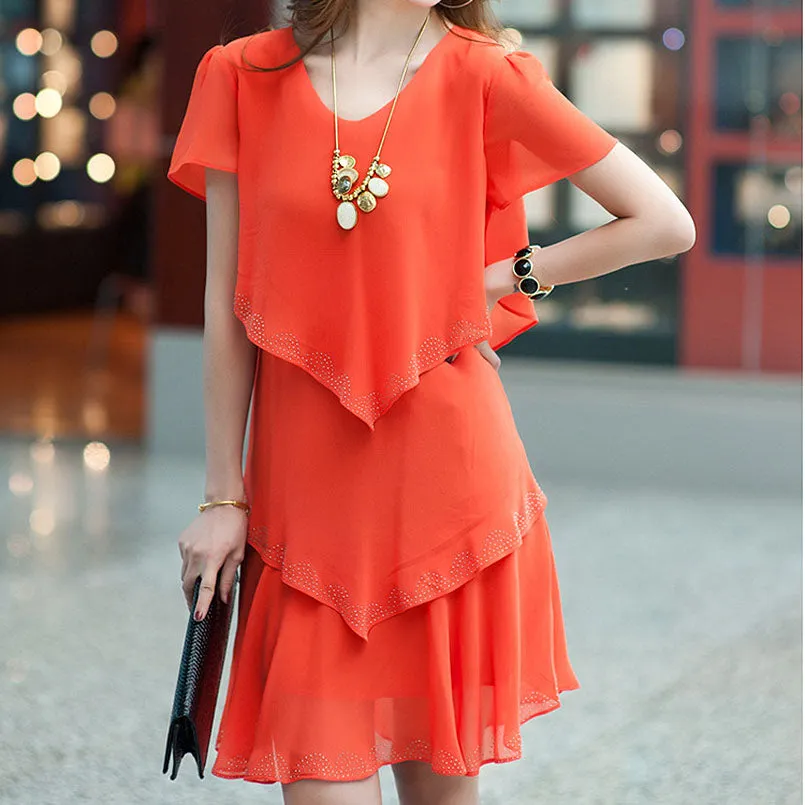 Blue Party Dresses Women Dress Chiffon Robe Sexy Clothing