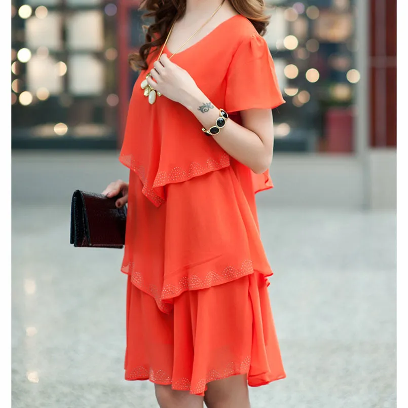 Blue Party Dresses Women Dress Chiffon Robe Sexy Clothing