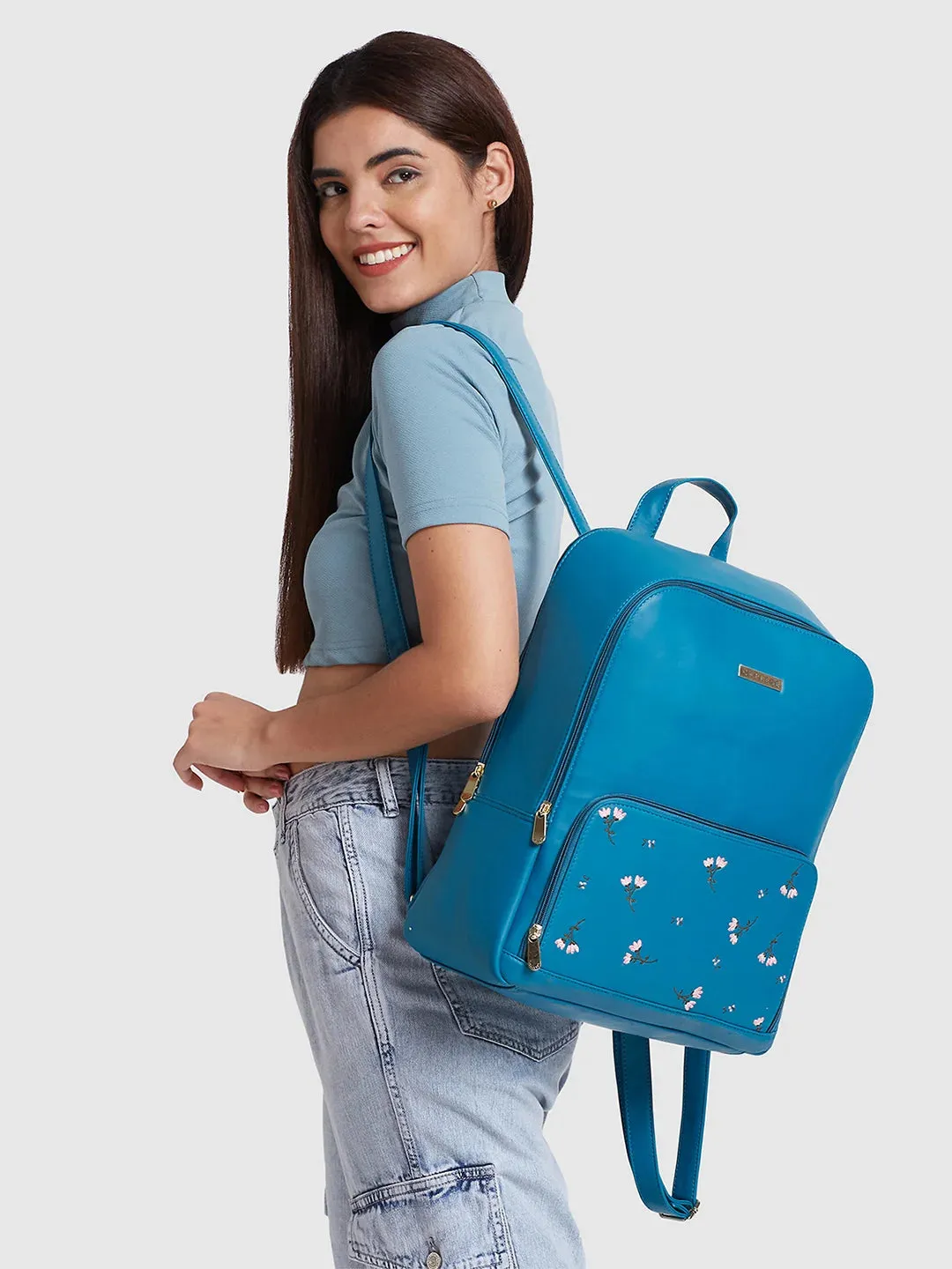 Caprese Adah Laptop Backpack Large Teal