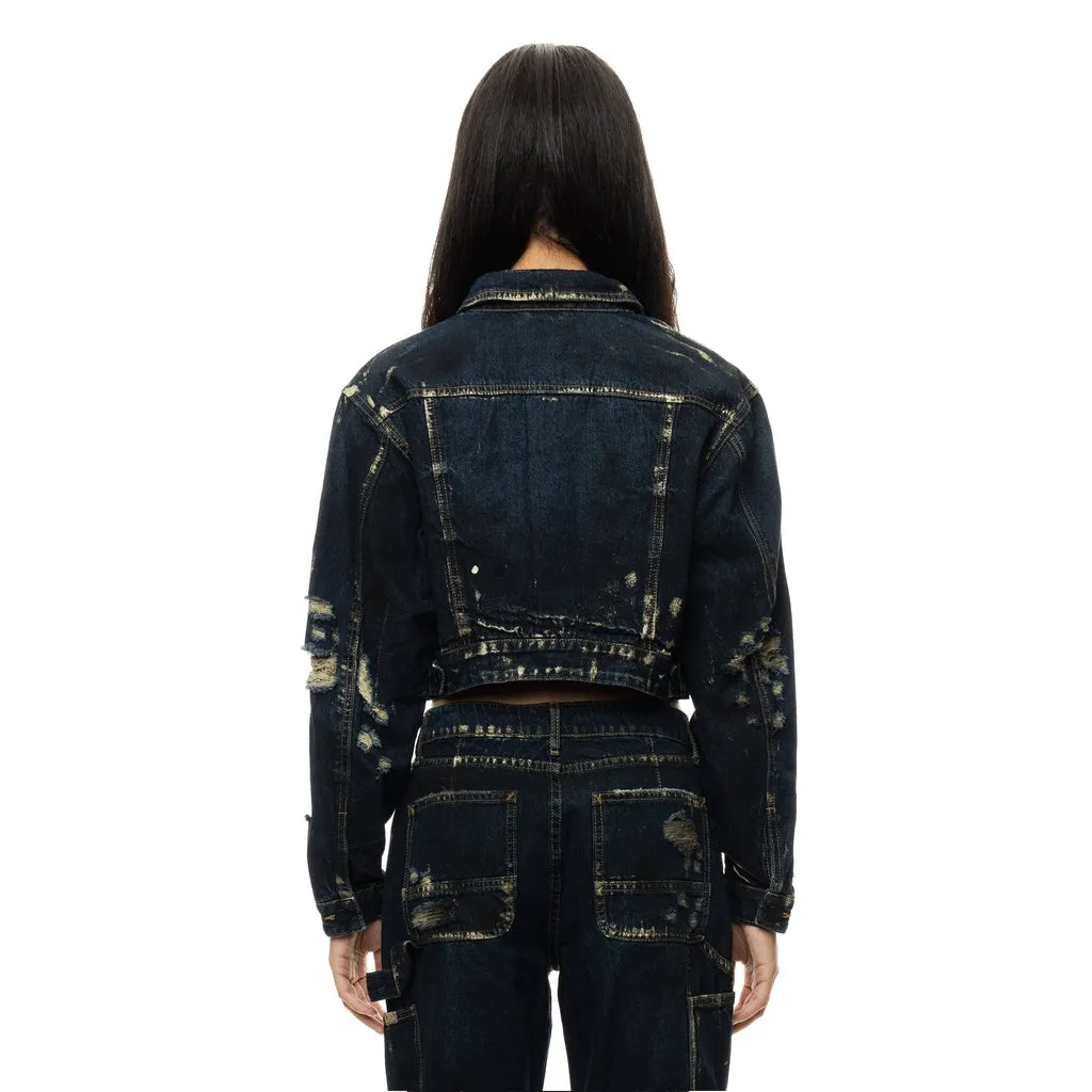 Carpenter Fashion Jean Jacket - 1920 Blue