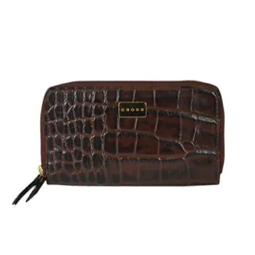 Cross Coco Signature Women Double Zip Around Wallet Brown Ac788496N-2