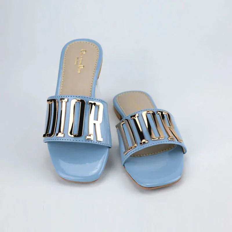 Designer Gold Logo Slides For Women- 1024