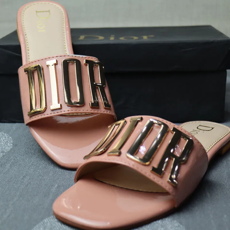 Designer Gold Logo Slides For Women- 1024