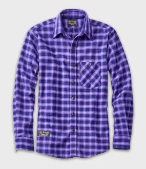 Fitted Flannel Shirt - Purple Maze