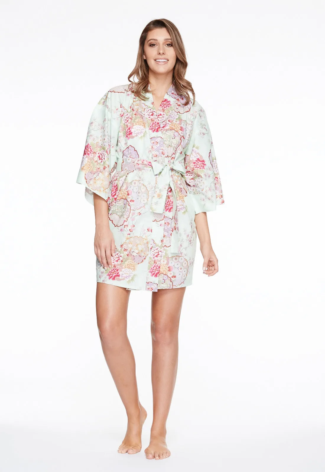 Graceful Circles Cotton Kimono Jacket