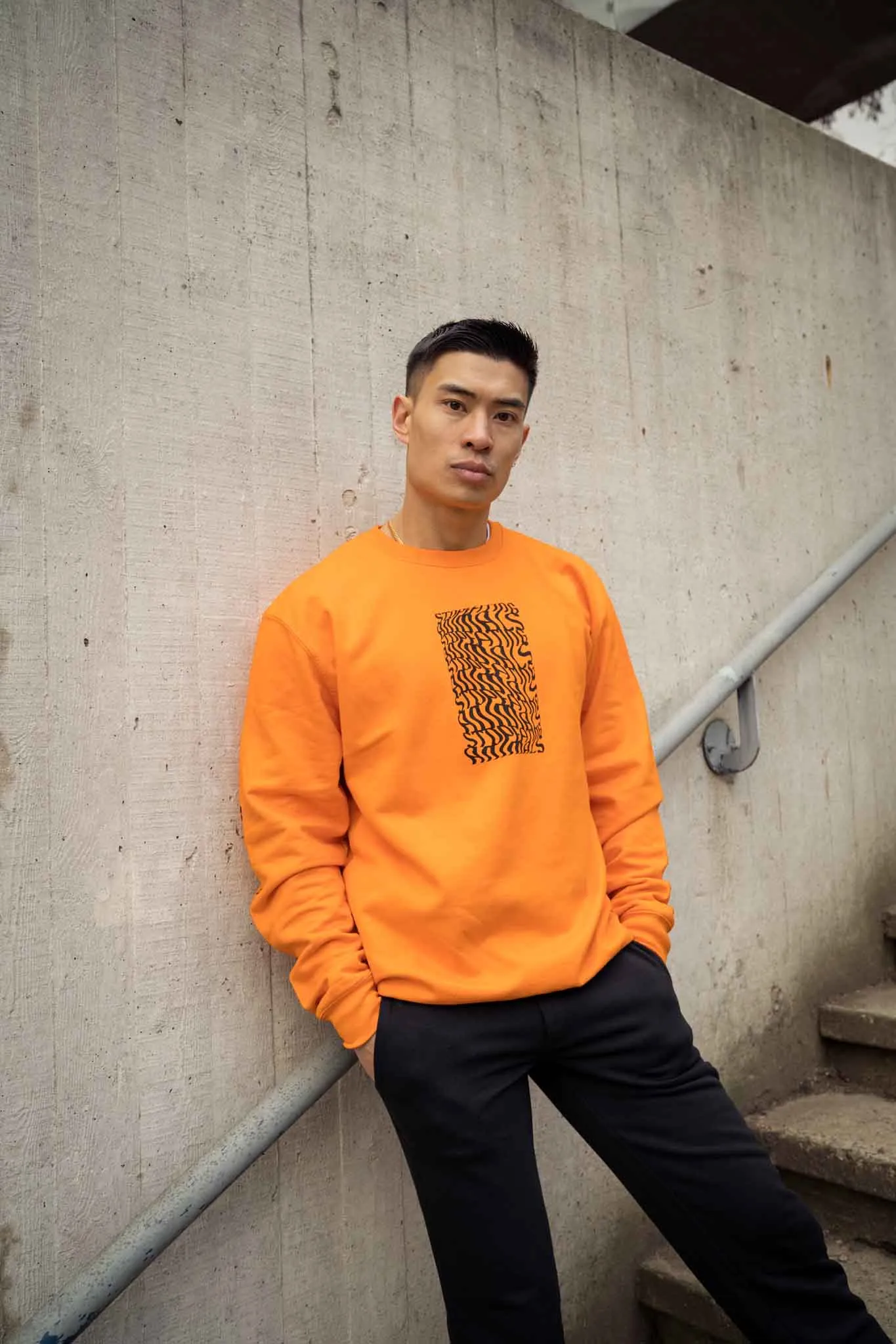 Illusions Sweater - Stop Eating Animals - Alarm Orange