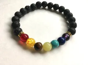 Lava Rock Chakra Bracelet