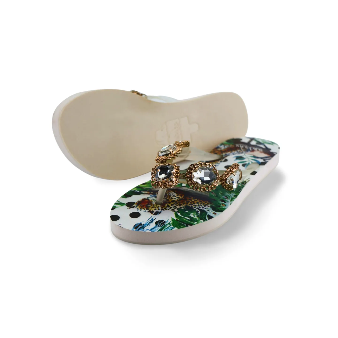 Luxury Rhinestone Flat Bottom Flip Flops Ladies Sippers