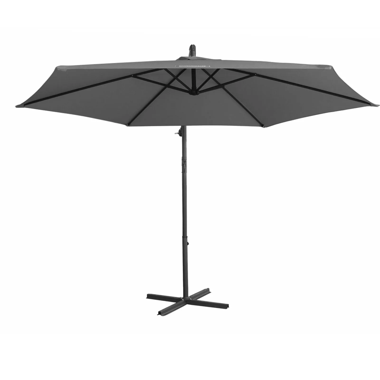 Milano 3M Outdoor Umbrella Cantilever With Protective Cover Patio Garden Shade - Charcoal