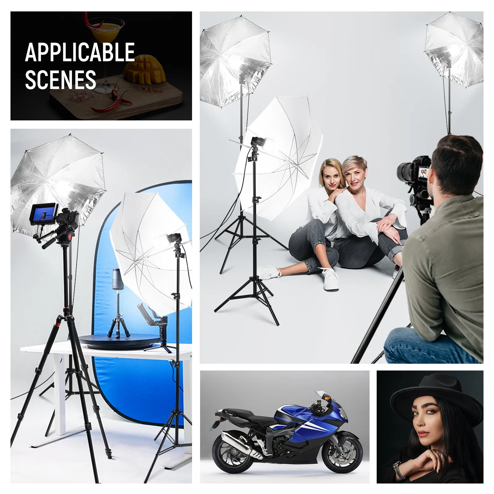 NEEWER NK500 600W Professional Photography Lighting Kit with Adjustable Stands and Softbox for Studio and Portrait Shooting