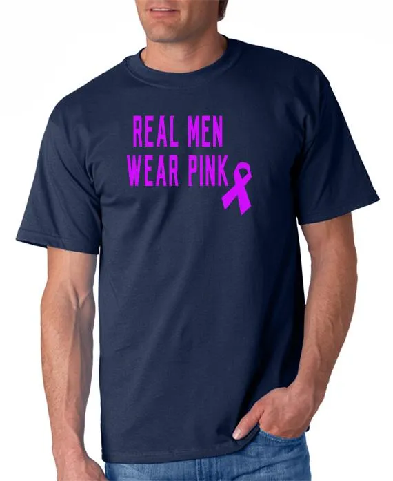 Real Men Wear Pink - Pink Ribbon Breast Cancer Awareness T-Shirt