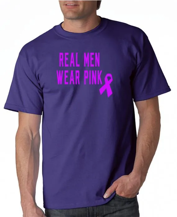 Real Men Wear Pink - Pink Ribbon Breast Cancer Awareness T-Shirt