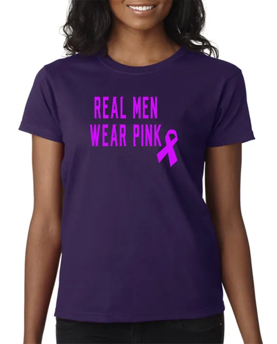 Real Men Wear Pink - Pink Ribbon Breast Cancer Awareness T-Shirt