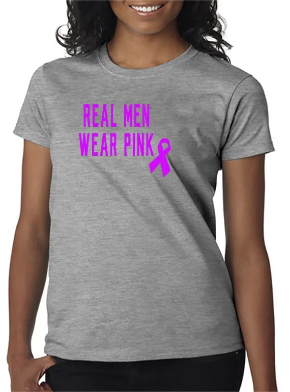 Real Men Wear Pink - Pink Ribbon Breast Cancer Awareness T-Shirt