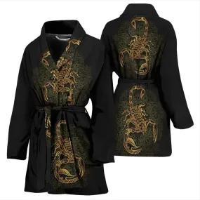 Scorpion Bath Robe For Men And Women, Unique Scorpio Zodiac Bathrobe, I Heart Scorpions, Teens And Adults Bathrobes, Scorpion Lover Gift