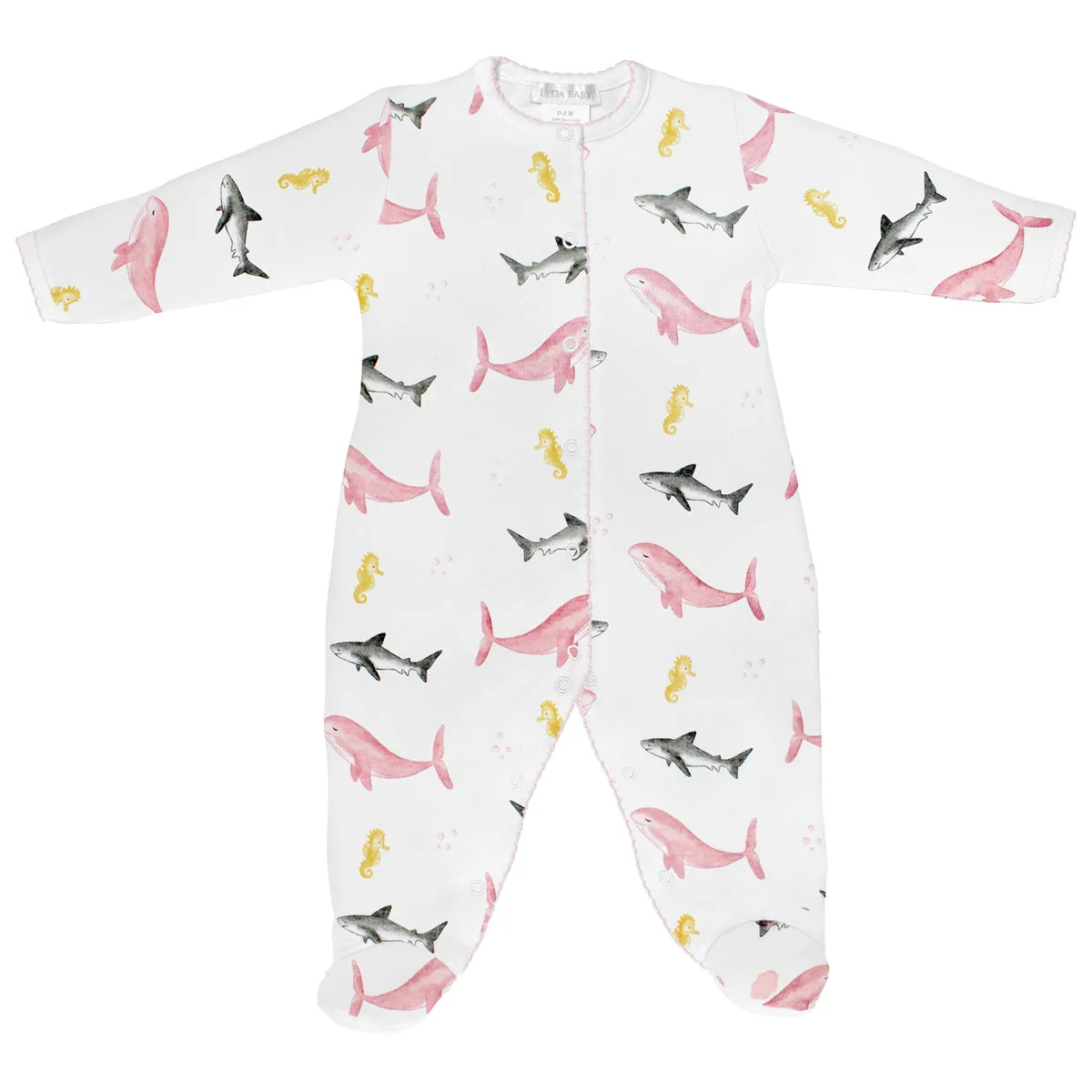 Sea Animals Footie | Baby Girl