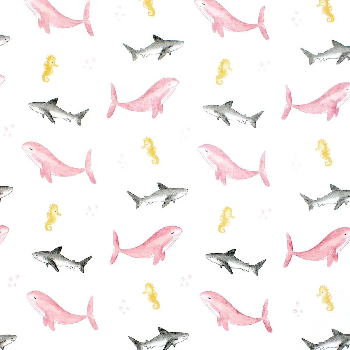 Sea Animals Footie | Baby Girl