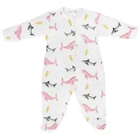 Sea Animals Footie | Baby Girl