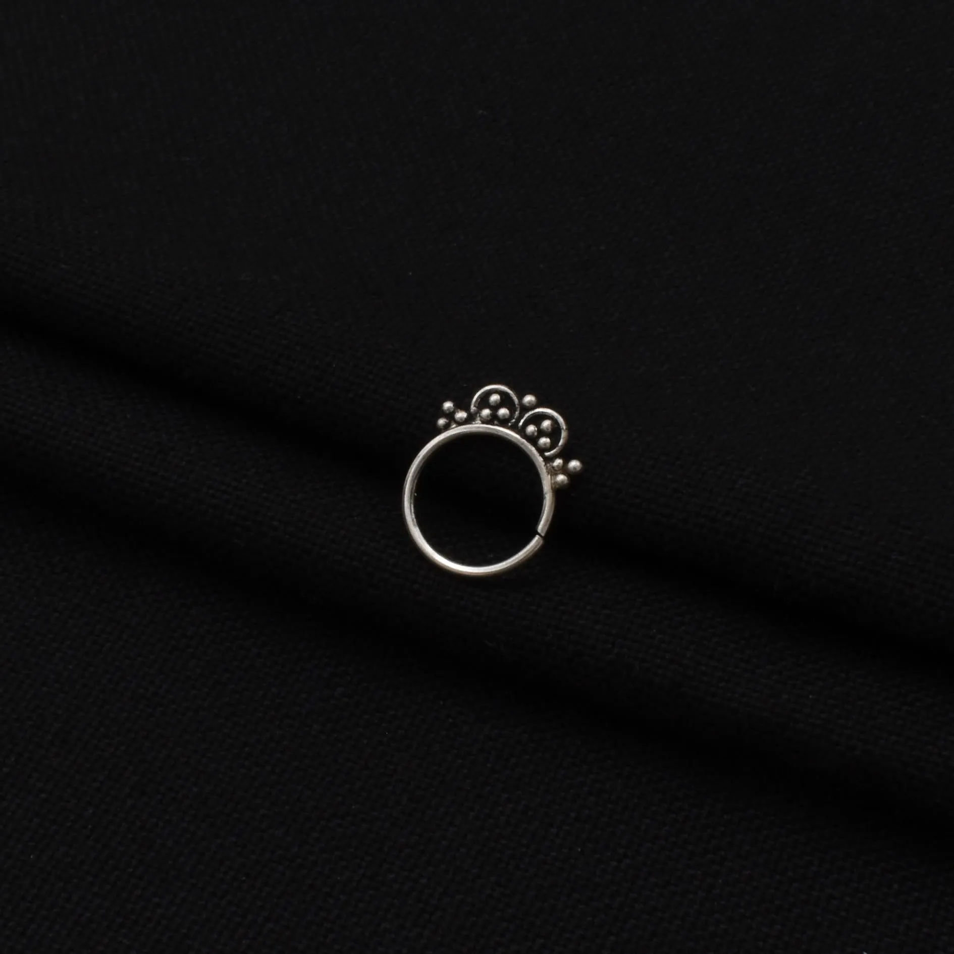 Silver Classical Design Nose Ring