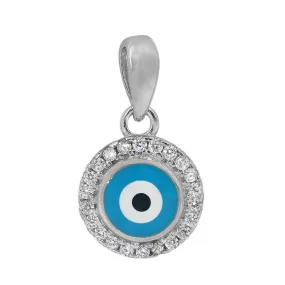 Silver evil eye necklace